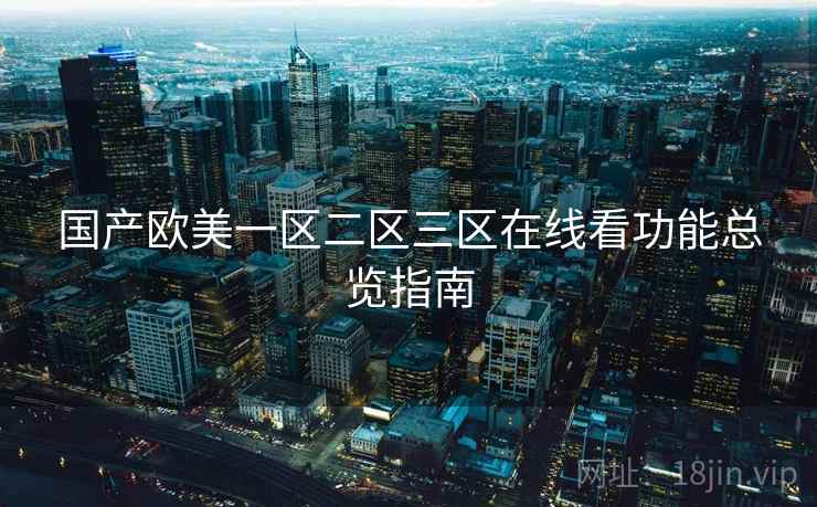 国产欧美一区二区三区在线看功能总览指南  第2张